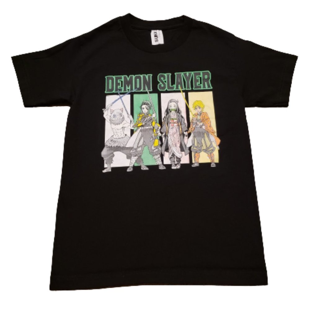 Suna Demon Slayer T-Shirt Black Men's Small S Anime Summer Short Sleeve Casual